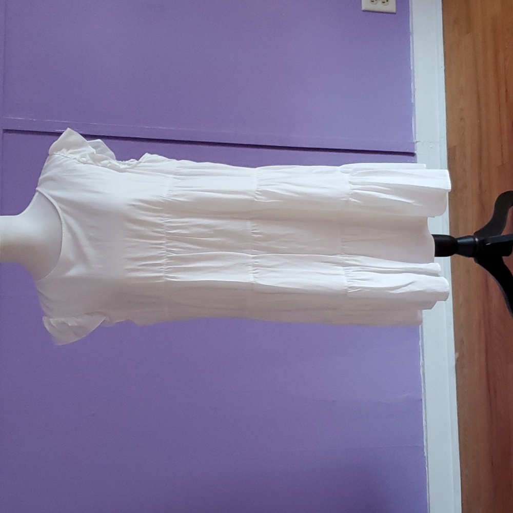Kirundo White Short Sleeve Dress Size L